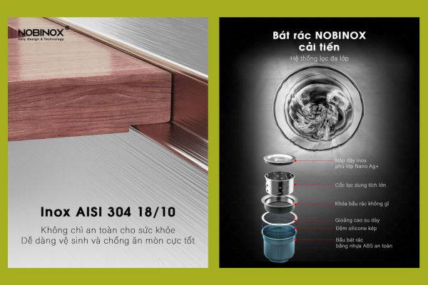 chậu rửa bát chất liệu tốt