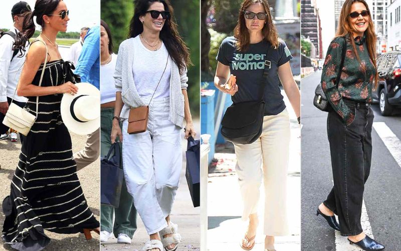 phối đồ đi chơi với túi đeo chéo