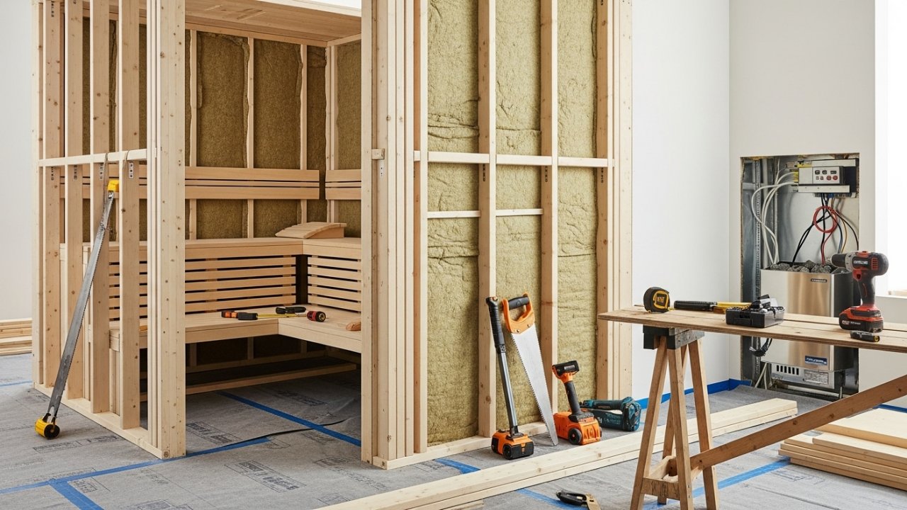 Thi công phòng xông hơi khô tại nhà