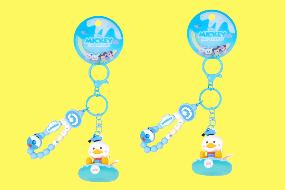 Móc khóa Donut Vịt Donal Disney – Phụ kiện túi xách dễ thương